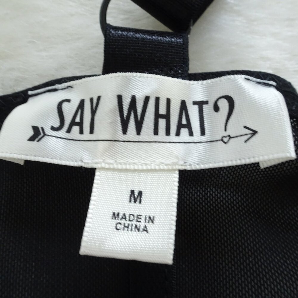 Say What ? Bralette Bra Top Medium Black - Picture 7 of 7